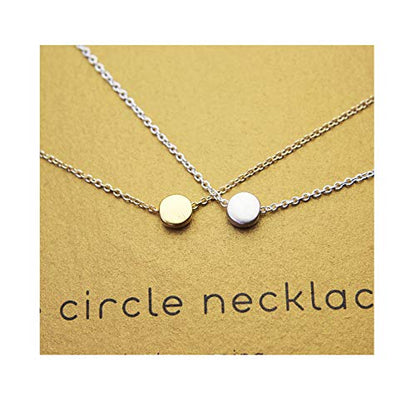 Baydurcan Silvery Necklace for Women Pendant Chain Friendship Necklace Gift - style: dot s