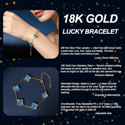 Starry Sky Good Luck Gifts Baskets, 10Pcs Self Care Birthday Gift for Women - color: Starry Blue