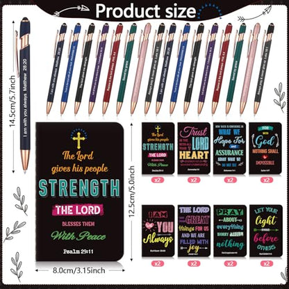 Funrous 32 Pcs Mini Notebooks with Pens Adults Party Favors, Prayer - style: Prayer