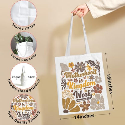 Mama Mom Tote Bag Mom Birthday Gifts Canvas Tote Bag, Reusable Canvas Shoulder Bags for Grocery Shopping, Beach 01 - color: Motherhood02