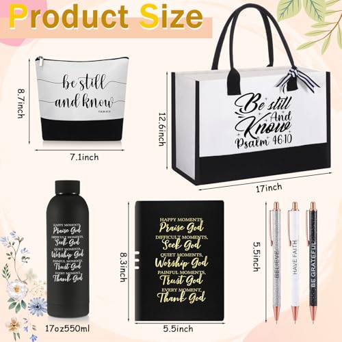 Shinylin 7 Pcs Christian Gifts for Women, Psalm Bible Verse Set,Black - color: Black