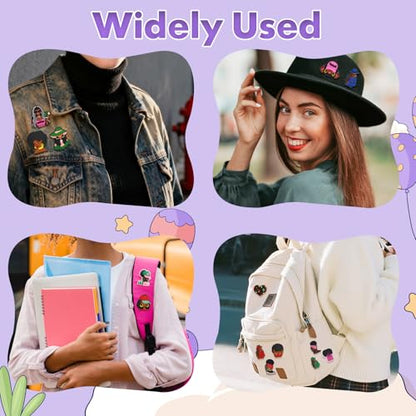 Cute Pins Bulk, Funny Lapel Badge Pins Rubber Brooch Pins for Backpacks, Hats, Bags - style: Black girl-30PCS