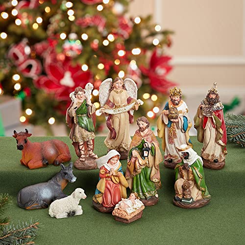 Kurt Adler Nativity Set with 11 Figures, 6"