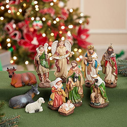 Kurt Adler Nativity Set with 11 Figures, 6"