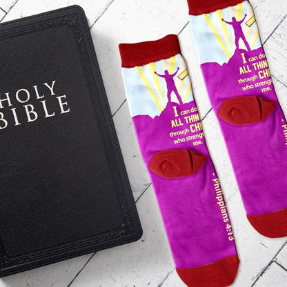 Christian Gifts for Women - Faith-Themed Socks, Perfect Pastor Appreciation Gifts, Unique Catholic gifts for Women, Ideal Religious Stocking Stuffers, Warm, Soft, and Inspirational