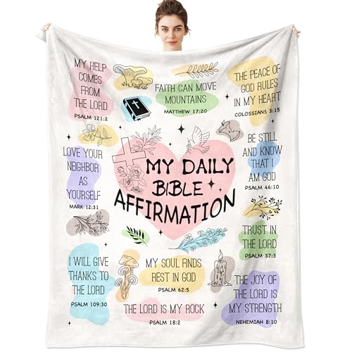 Christian Gifts for Women,Bible Gifts for Women,Christian Blanket 60"x50" - color: Multi-1