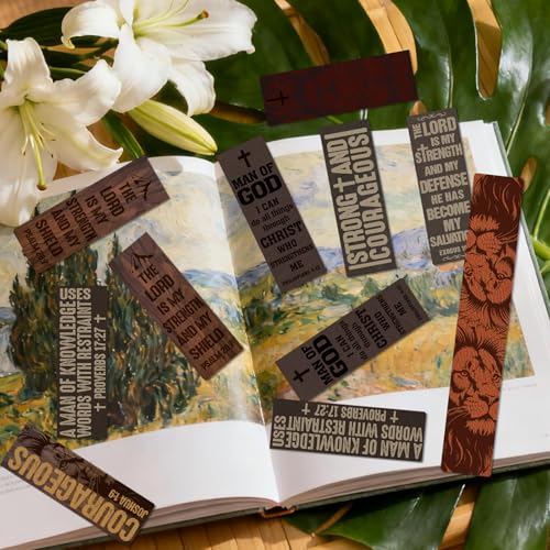 Bible Verse Magnetic Bookmarks for Men - Wxiben 30 Pcs Christian Magnet Book Page Markers Gifts Lion Inspirational Scripture Bookmark Clips Religious Gift for Book Lovers Reader Church Office Supplies - style: Men Bible