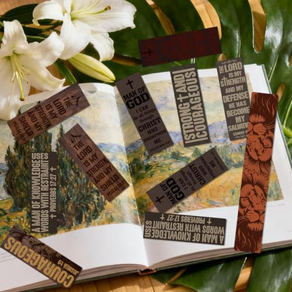 Bible Verse Magnetic Bookmarks for Men - Wxiben 30 Pcs Christian Magnet Book Page Markers Gifts Lion Inspirational Scripture Bookmark Clips Religious Gift for Book Lovers Reader Church Office Supplies - style: Men Bible