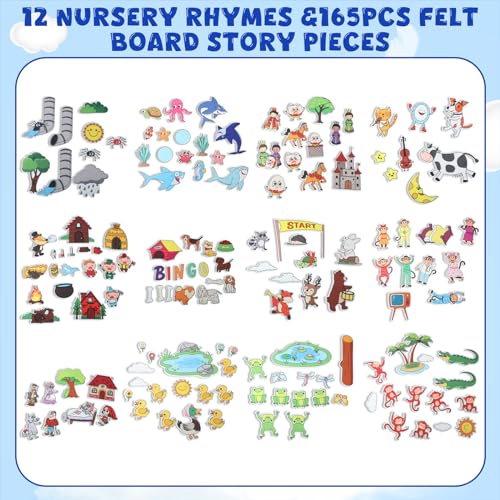 12 Set Felt Story Pieces Flannel Board Preschool,Fairy Tales - style: Fairy Tales