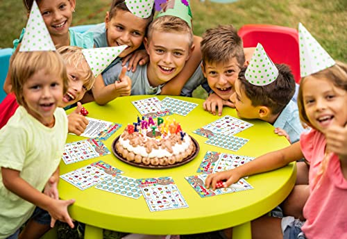 FLYAB Birthday Bingo Game for Kids Adults 26 Players Birthday Bingo Cards - color: Z