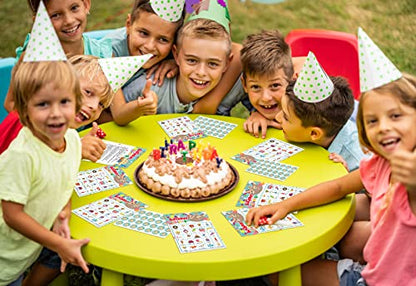 FLYAB Birthday Bingo Game for Kids Adults 26 Players Birthday Bingo Cards - color: Z