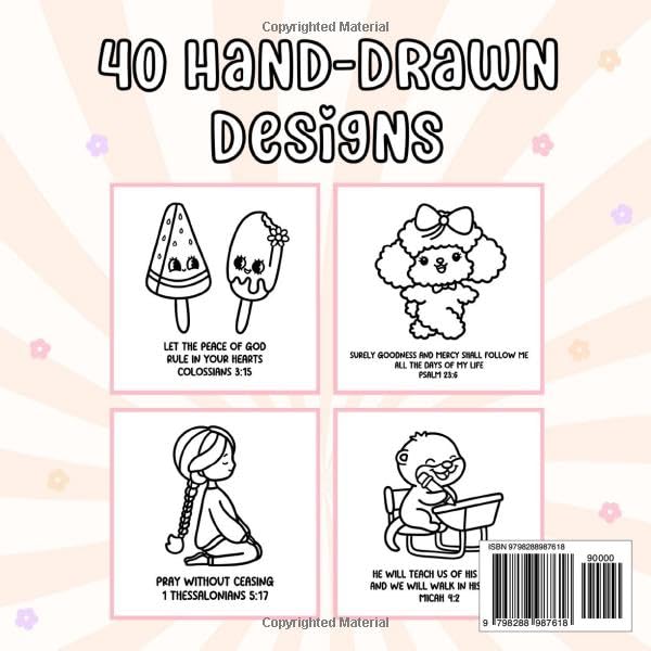 Cute Christian: Bold and Easy Bible Verse Coloring Book: Cozy and Simple Faith Themed Pages for Kids, Teens, and Adults | Big Hand Drawn Designs for ... & Relaxation (Bold & Easy Coloring Series)