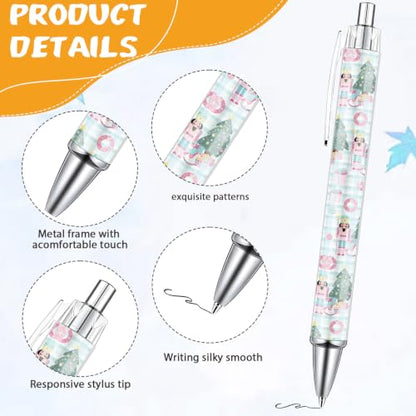 Wxiben 24 Pcs Christmas Nutcracker Ballpoint Pens, 1.0mm Black Ink - color: Christmas Nutcracker