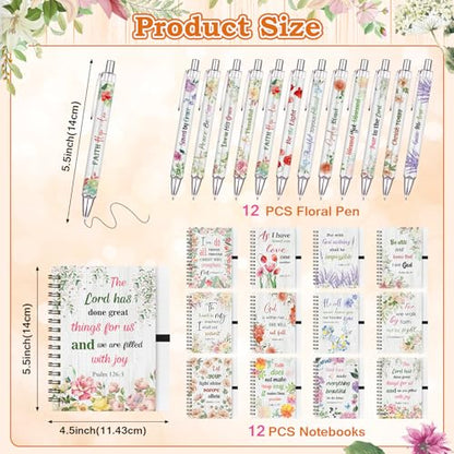 36 Pcs Christian Bulk Gifts for Women: Floral Small Journal Religious Gift - color: Floral