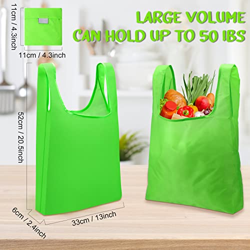 Eccliy 24 Pcs Reusable Grocery Bags Shopping Bags Foldable, Solid Style - style: Solid Style