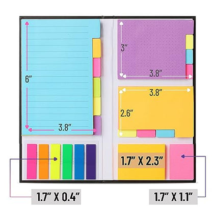 Mr. Pen- Sticky Notes Set, 410 Pack, Ruled, Dotted & Blank Notes - color: Vibrant, size: 1 Set
