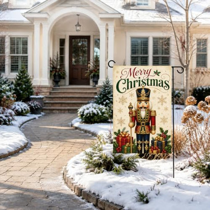Louise Maelys Christmas Nutcracker Garden Yard Flag 12x18 Inch - color: Multi-3