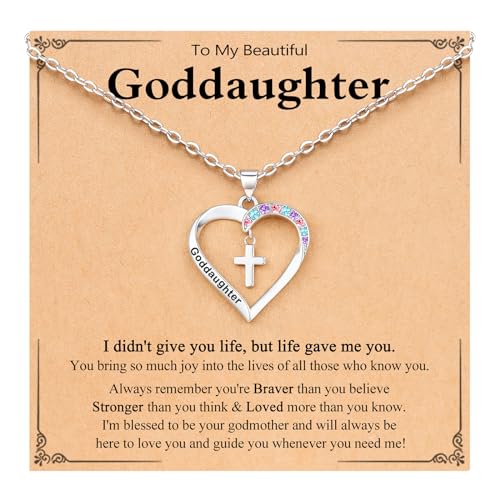 Cross Necklace for Girls- Child of God Gifts for Girls Jewelry - style: Goddaughter