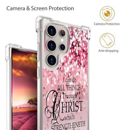 for Samsung Galaxy S24 Ultra Case - Pink Bible Verses - color: Pink Bible Verses, size: Galaxy S24 Ultra