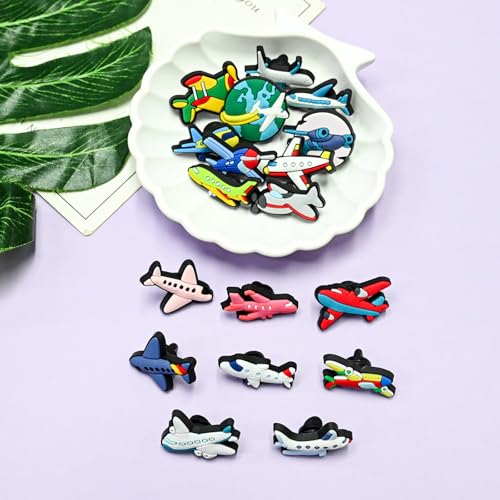 Cute Pins Bulk, Funny Lapel Badge Pins Rubber Brooch Pins for Backpacks, Hats, Bags - style: Airplane-30PCS