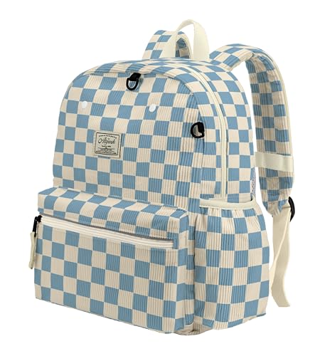 atgark Corduroy Toddler Backpack for Boys Girls Kids Preschool Backpacks - color: Blue Chessboard Corduroy, size: Age 2-5 (13.3" H Fit A4 Folder)