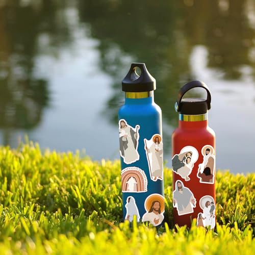 ROTY 100 Pcs Jesus Stickers Aesthetic Christian Stickers, Religious Cross Faith Waterproof Vinyl Gifts for Phone, Water Bottle, Luggage, Laptop, Adults Teens