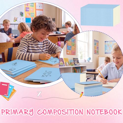 Handepo 100 Pack A5 Composition Notebooks Bulk 5"x8" Notebooks Blue - color: Blue, size: A5