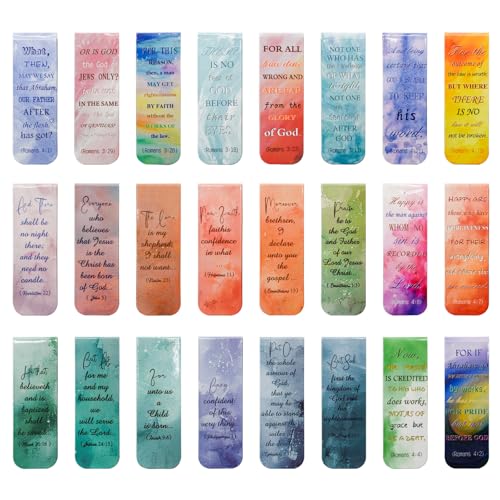 VANRA 48 Pieces Bible Verse Magnetic Bookmarks with Full Scripture Colorful - style: Colorful