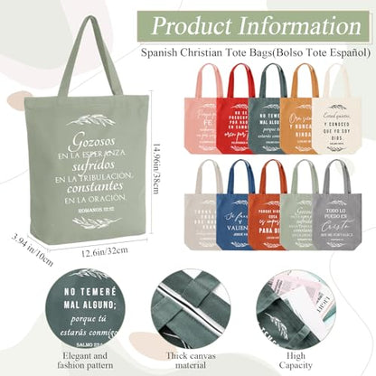 Paterr 20 Pcs Christian Tote Makeup Bag - color: Vivid Color, style: Spanish