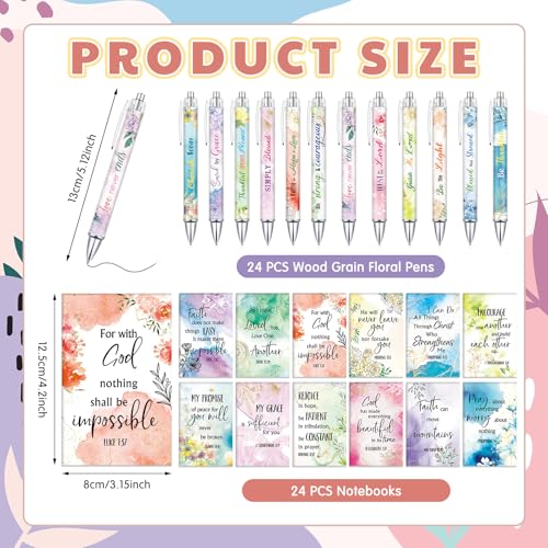 AmazingSpark 96 Pcs Christian Gifts Bulk for Women Include Magnetic Cross Bookmarks, Mini Bible Verse Notepads, Scripture Ballpoint Pens, Religious Small Notebooks Gifts Prizes Party Favor(Watercolor) - style: Watercolor