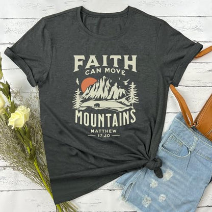 BLACKOO Women Graphic T-Shirts Cute Tees Summer Causal Tops - color: Dark Grey, size: Small