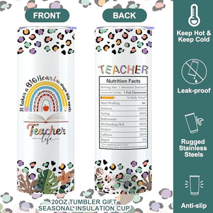 Silkfly 3 Pcs Teacher Thoughtful Gifts Set for Thanksgiving Christmas Day - style: Teacher Life