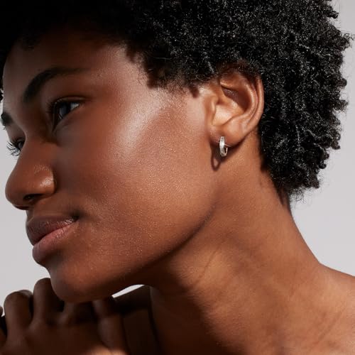 14K Gold Huggie Earrings for Women Silver Huggie Hoop Earrings Cubic Zirconia Huggie Earrings Stud Earrings Lightweight Dainty Hypoallergenic Earrings Jewelry Gifts - color: Silver CZ Huggies