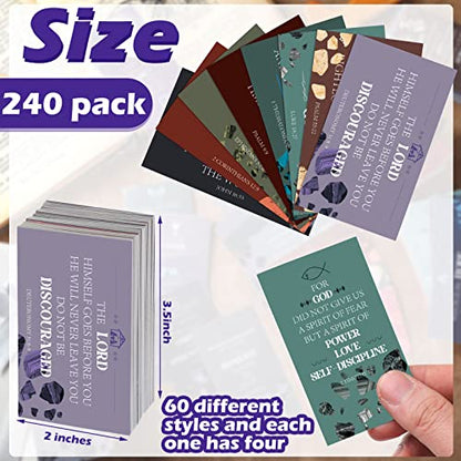 Maitys 240 Pcs Bible Verse Cards for Women Christian Scripture,Marble - style: Marble