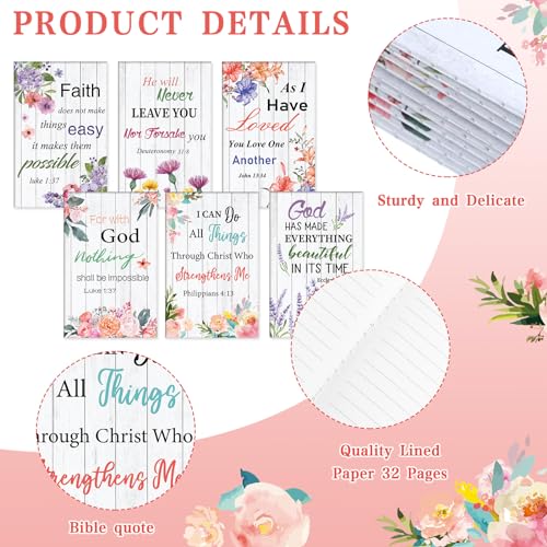 Colarr 24 Pcs Christian Women Gifts Bible Pens Notebooks, Floral - style: Floral