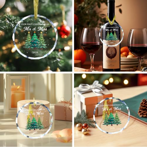 First Christmas Married Ornament 2026,Wedding Gifts - style: Wedding 2026