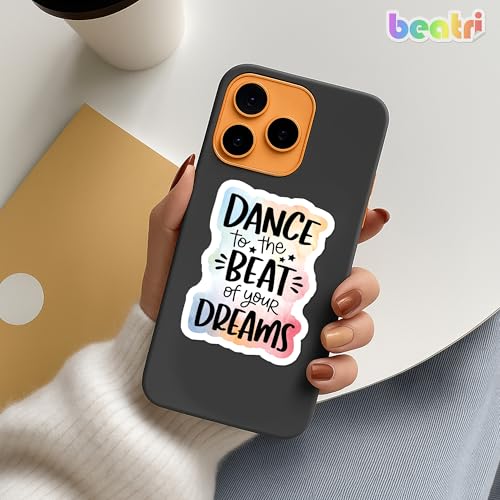 BEATRI Dancing Stickers Waterproof Vinyl 50Pcs Pink Dancer Decor - color: Dancing Stickers