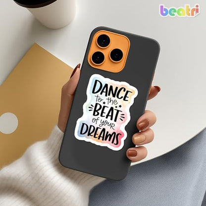 BEATRI Dancing Stickers Waterproof Vinyl 50Pcs Pink Dancer Decor - color: Dancing Stickers