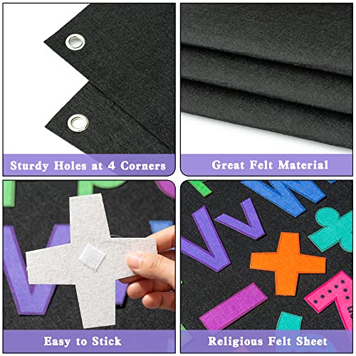WATINC ABC Learning Felt Board Set - 151Pcs Flannel Math Symbols Kit