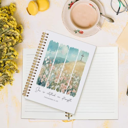 MOFUYU Christian Notebook for Women,Bible Journal,Christian Gifts - color: Jesus is the light-flower