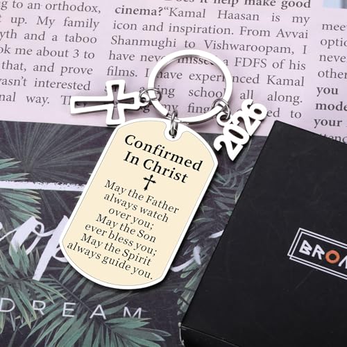 Confirmation Gift for Teen Girls, Confirmation Gifts for Boys, Boys Confirmations Gifts for Teens, 2026 Christian Bible Verse Keychain for Teens Godson Goddaughter Kids, Religious Christian Keychain