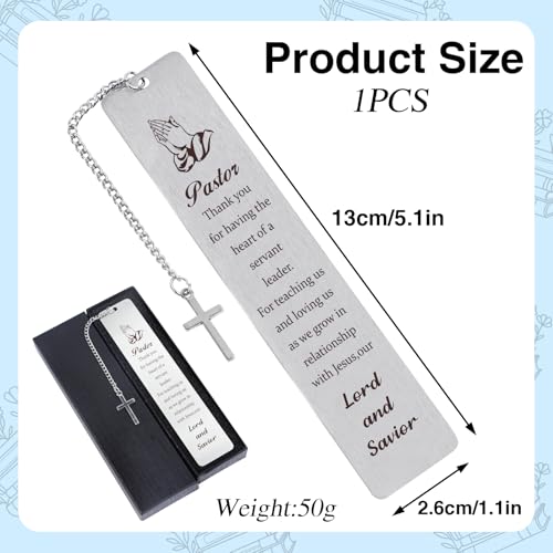 Metal Bookmarks - Pastor Appreciation Gifts for Men & Women - Religious Christian Gifts for Birthday, Thanksgiving & Christmas - style: Pastor