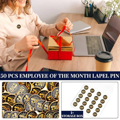 Ceenna 50 Pcs Employee of the Month Star Lapel Pins, Great Job - style: Great Job