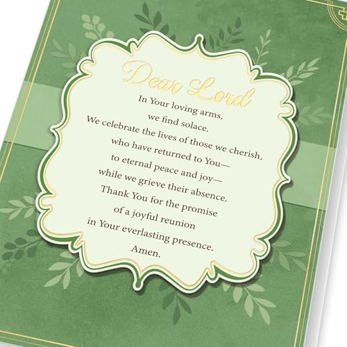 Green Religious Sympathy Card with Envelope (Dawn Approaches) - color: 3-Green Dear Loid