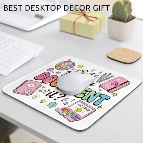 Funny But Did You Document It Mouse Pad for Coworkers HR Nurses - color: Rainbow & Pink