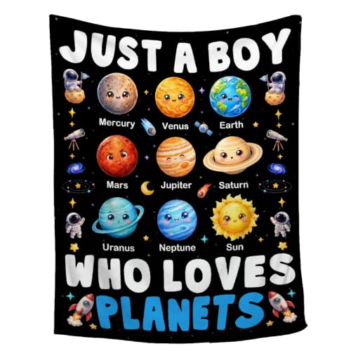 Khumbhira Planets Blanket Throws Gifts for Boys Girls，40"x50" for Kids - color: Planets, size: 40"x50" for Kids