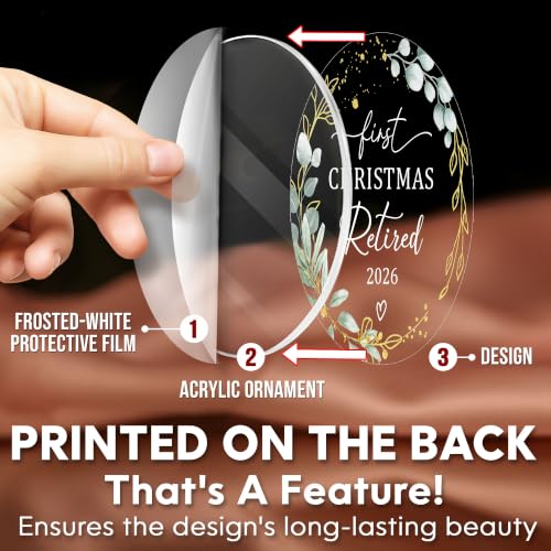 HEXMOZ Retirement Gift for Woman - Retirement Gifts for Men, Women 2026 - color: First Christmas Retired 2026