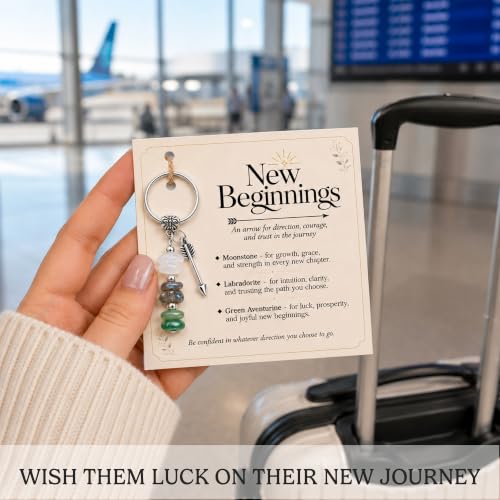 Crystal Keychain Gifts For Women, Friend, Coworker, Daughter, Mom, Faith - color: New Beginning