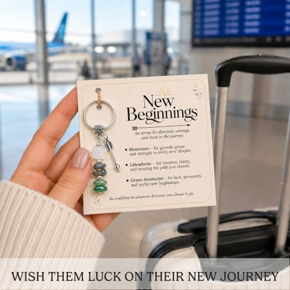 Crystal Keychain Gifts For Women, Friend, Coworker, Daughter, Mom, Faith - color: New Beginning