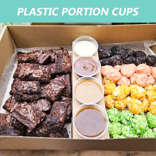 400 Count-2 oz Plastic Condiment Portion Cups(No Lids) - color: 2oz-400 count no lids